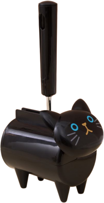 에브리샤인 고양이 돌돌이 커팅 테이프 크리너 클리너, 블랙, 1개