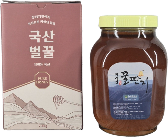지리산 사양 벌꿀 잡화 꿀, 1개, 2.4kg