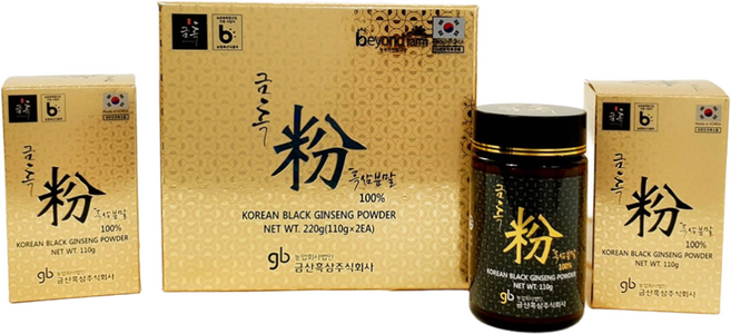 금흑분 흑삼분말 세트 220g (구증구포 흑삼 100%), 2개, 110g