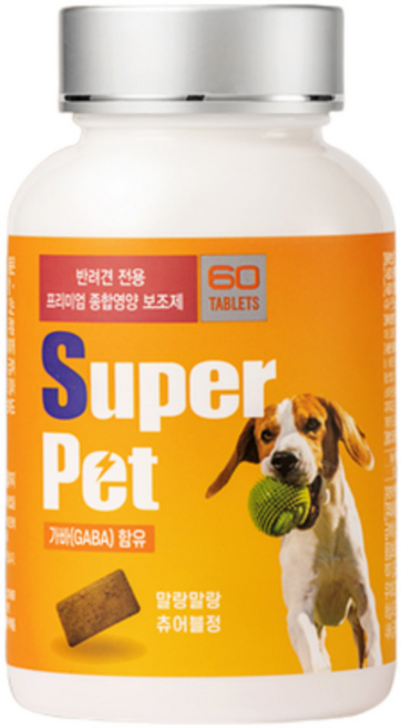 슈퍼펫 KVGMP 강아지 영양제 노령견 관절 치매 심장 간보호 면역력향상, 1개, 종합영양제, 60정