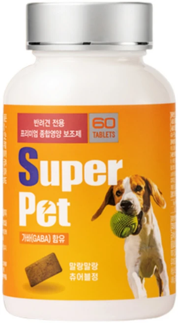 슈퍼펫 KVGMP 강아지 영양제 노령견 관절 치매 심장 간보호 면역력향상, 1개, 종합영양제, 60정 - 쿠팡