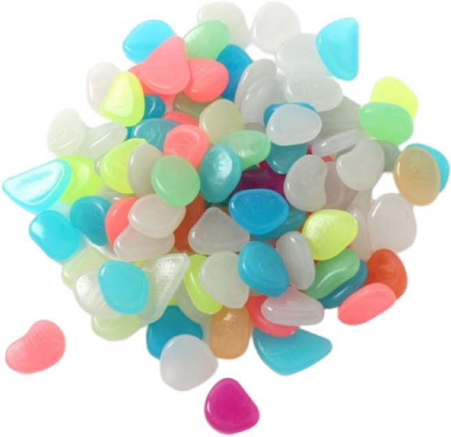 도매토피아 야광 자갈 수조장식 세트 200p, 혼합색상, 1세트