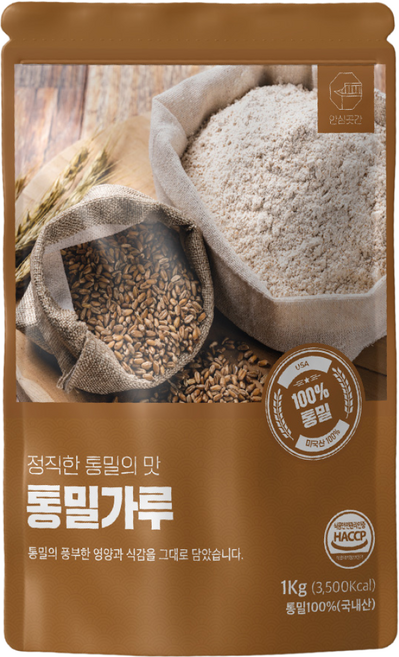 안심곳간 통밀가루, 1개, 1kg