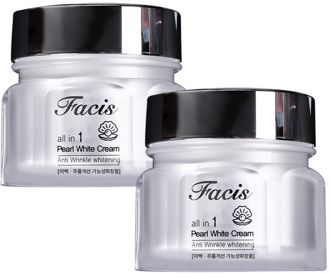 파시스 올인원 진주 브라이트닝 크림 피부영양 탄력 주름개선 미백, 100ml, 2개