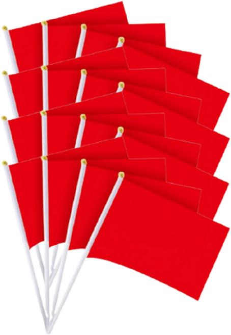 디와이상사 무지 깃발 DIY, 20개, 빨간색