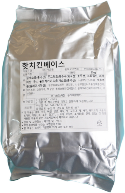상경식품 핫치킨베이스 2KG 치킨파우더 보조 첨가제, 1개