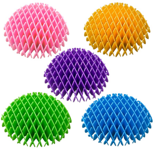 이지유 벌집 피젯 토이 어린이 손장난감 레인보우 스트레스해소 스페이스웜 키덜트, 5종, 연핑크+옐로우+퍼플+그린+블루