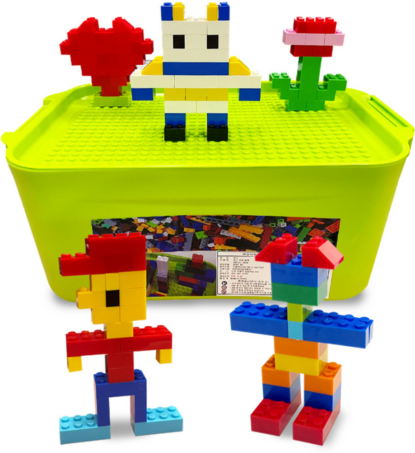 레고 호환 블럭 1500피스+정리함, 혼합색상, 1개