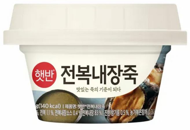 햇반 전복내장죽, 267g, 1개