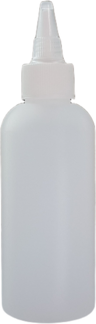 원형 150ml (RD), 블랙 뾰족캡, 화이트, LDPE, 1개