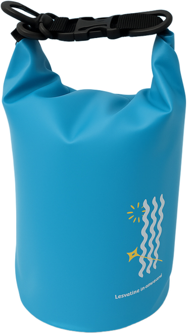 트리야 드라이백 방수가방 수영가방 워터파크가방 휴양지가방 트래킹가방, 2L, 스카이블루