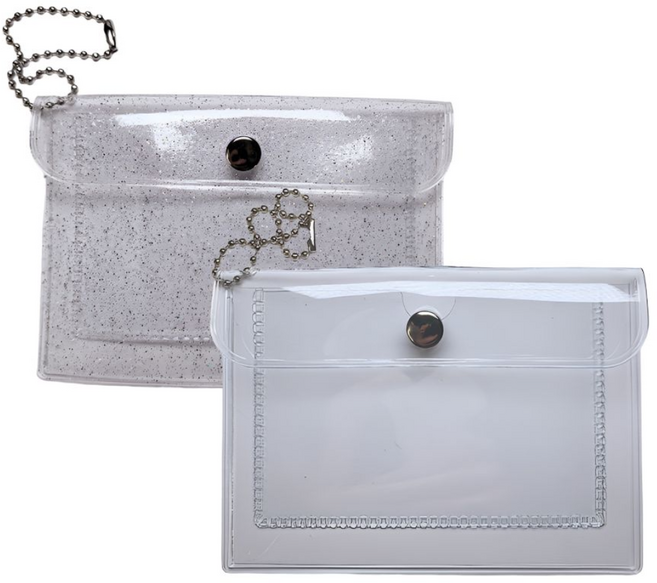 2개세트 투명 글리터 카드지갑 포토카드지갑 동전지갑 MTJ-PU0303