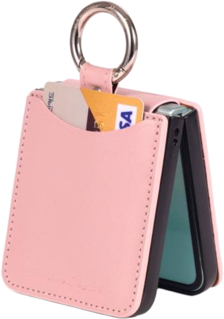 본아띠 폴라리스 천연소가죽 비비지 카드수납 갤럭시 Z플립 핸드폰케이스