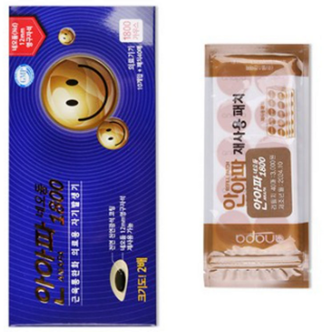 안아파 네오듐 1800가우스 동전패치 1박스와 리필패치 셋트구성 자석10개 + 패치80매 x 의료기기, 1개