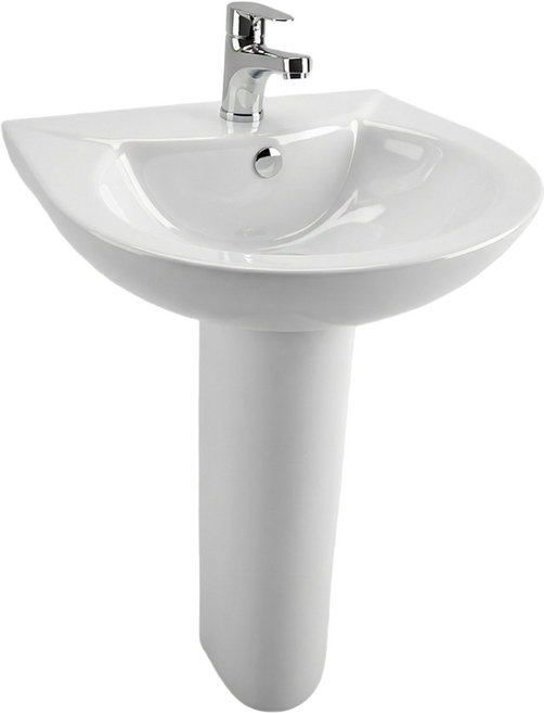 지리드 세면대 ZL-105-1 긴다리 세면기 부속포함 전국배송 출장설치, 흰색