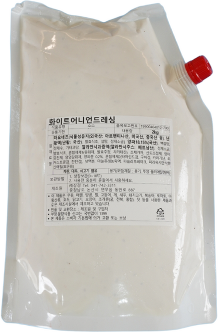 상경식품 화이트어니언드레싱소스 2KGX4봉지 BOX 크림 크리미언, 2kg