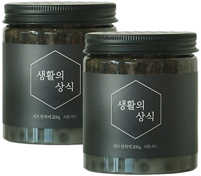 생활의상식 클린 실내 비즈탈취제 화장실 차량 냄새제거 피톤치드, 2개, 200g