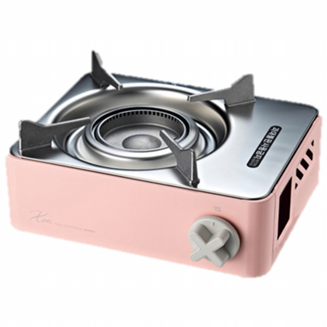 코베아 버너 엑스온+케이스 미니 스토브 백패킹 휴대용 부탄 가스, 엑스온 핑크, 버너+손잡이 BOX 케이스, 1개