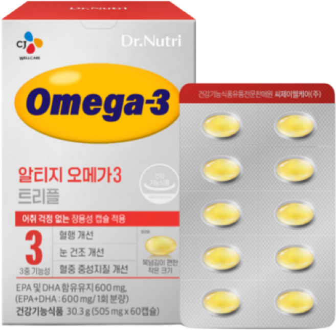 닥터뉴트리 알티지 오메가3 트리플 30.3g, 60정, 1개