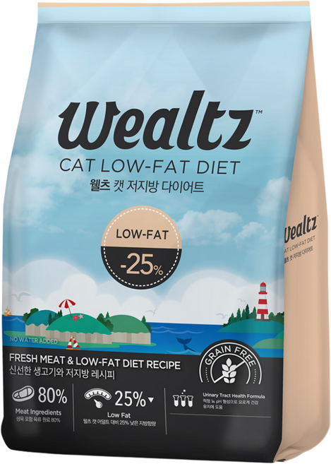 웰츠 고양이 기능성 사료 저지방 다이어트, 다이어트(체중유지), 6kg, 1개