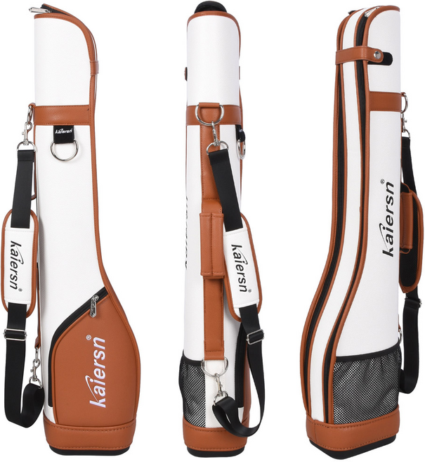 고급 가죽재질 스탠드형 파크골프 싱글가방 파크골프채 전체 보호 가능 네임택 제작 선물