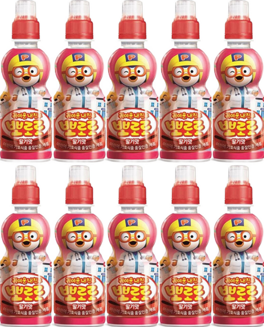[SH유통]뽀로로 어린이 음료수 딸기맛 235ml 10개