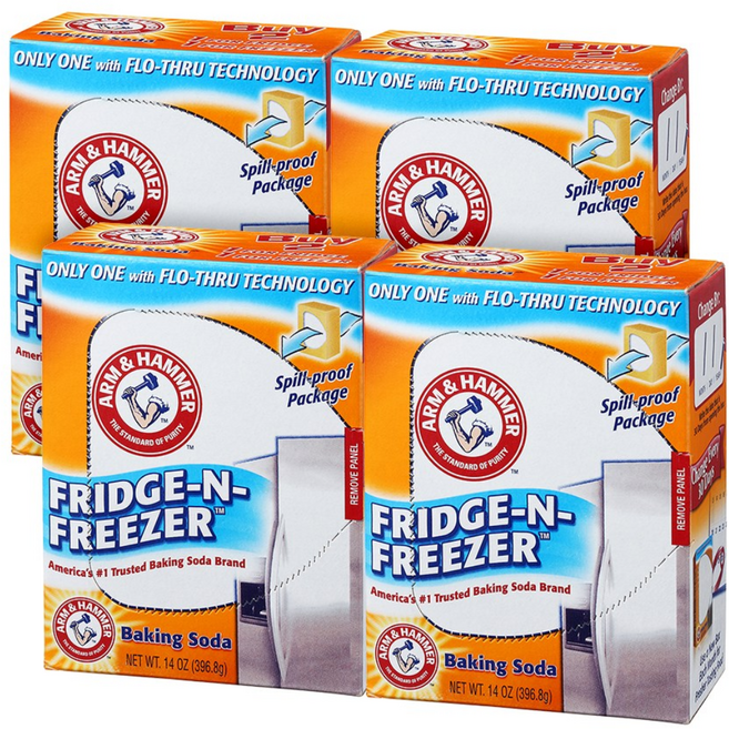 암앤헤머 냄새제거 베이킹소다 냉장고탈취제, 396.8g, 4개