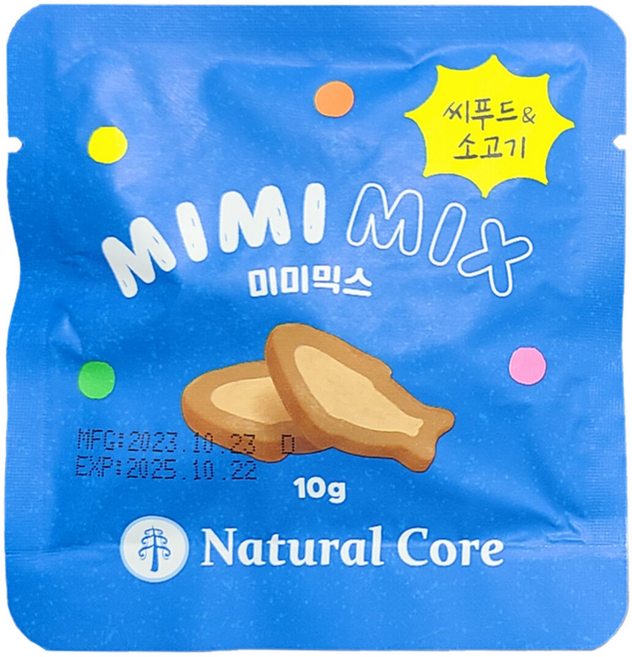 네츄럴코어 미미믹스 촉촉한 강아지 고양이 간식, 1개, 소고기, 10g