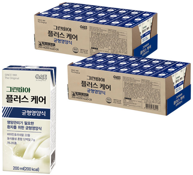 그린비아 플러스케어 균형영양식, 200ml, 48개