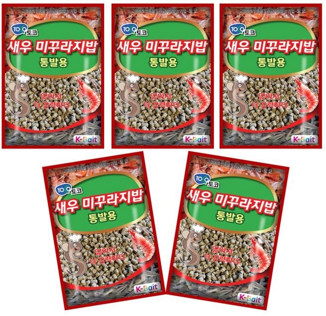 토코 새우 미꾸라지밥 미꾸라지 확산 집어제 통발 집어제 민물떡밥 5개 5P묶음, 1세트, 2kg