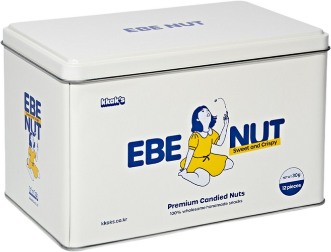 이베넛 피칸정과 강정 선물 소포장 30g 12팩 360g 틴케이스증정, 피칸 30g x 12ea(360g)틴케이스증정, 1박스