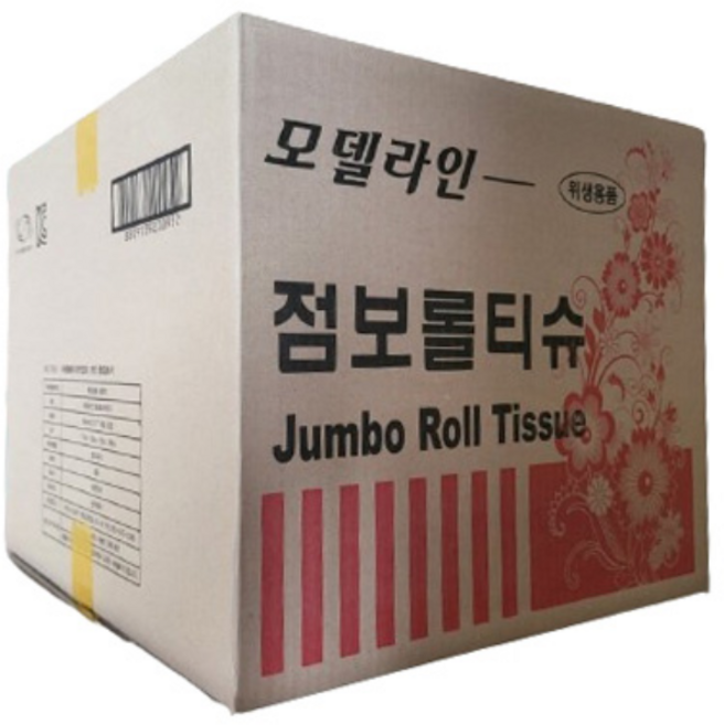 신라제지 물에 잘녹는 무형광 2겹 천연펄프 점보롤 130m, 16개입, 1개