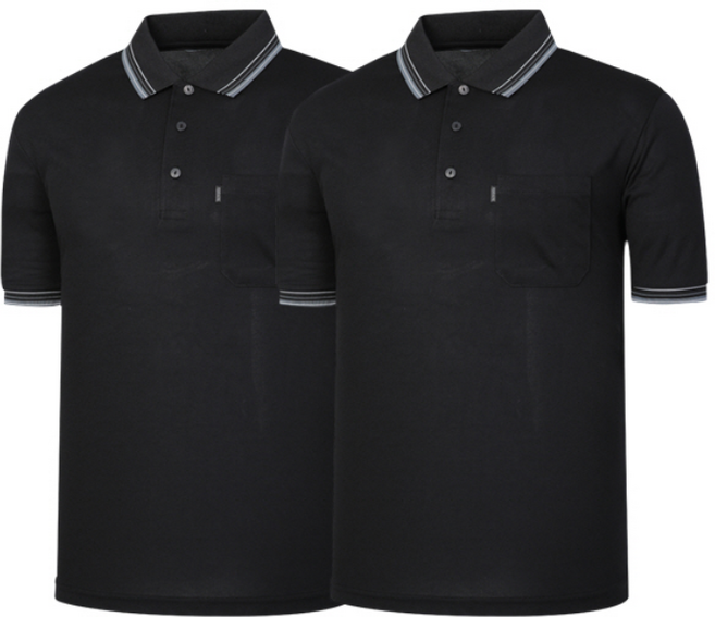 1+1 나인앤나인 쿨론 단추 카라 반팔 티셔츠 2장