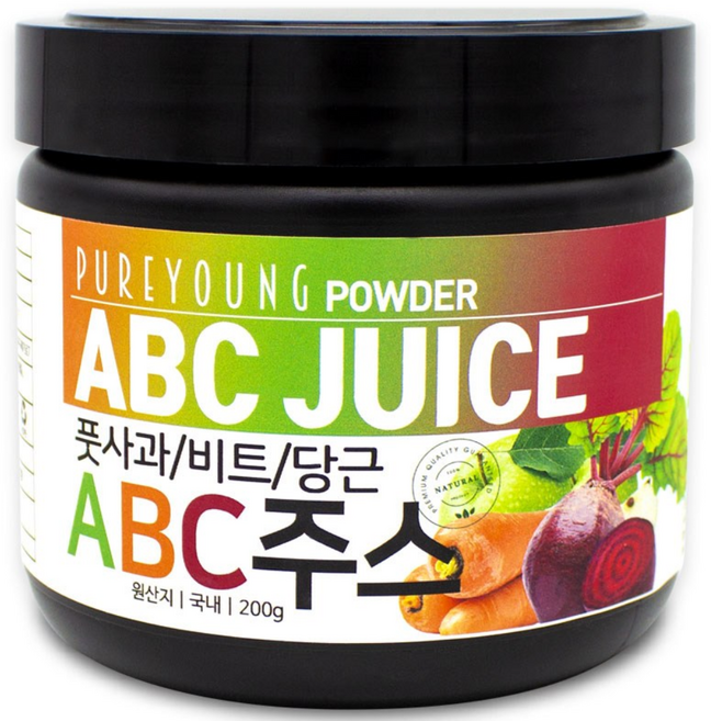 퓨어영 ABC주스분말 풋사과 비트 당근, 1개, 200g