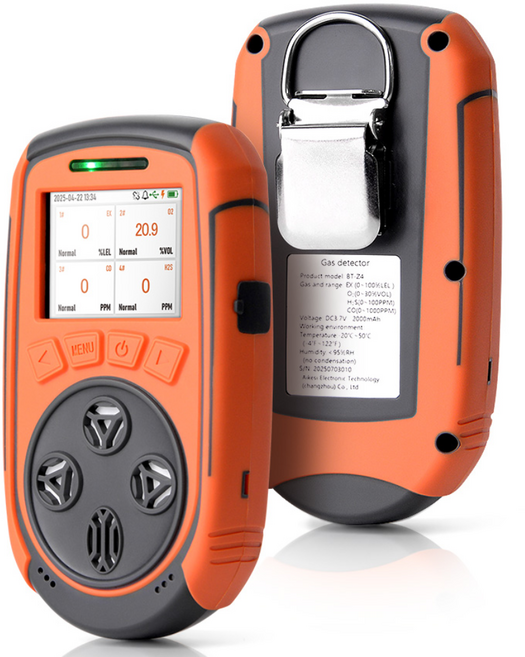가제트 휴대용 4in1 복합 가스 농도 측정기 산소 일산화탄소 황화수소 O2 CO H2S EX, 1개