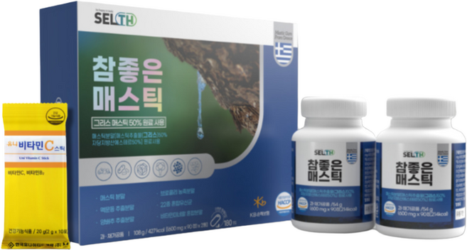 Mastic Gum 매스틱 검 메스틱 유산균 비타민 D B A C E 아연, 180정, 1개