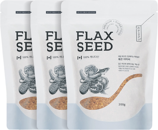 착한습관 볶은아마씨, 200g, 3개