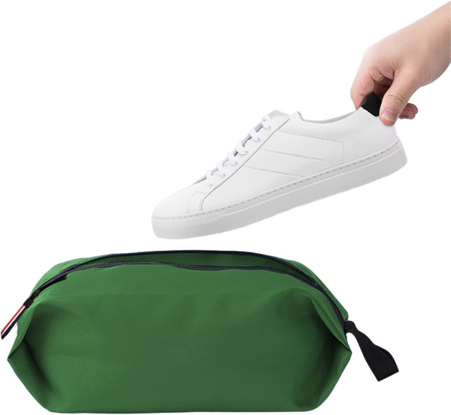 심플 골프 신발주머니 슈즈케이스 슈즈백 골프화 파우치, 1개, 그린