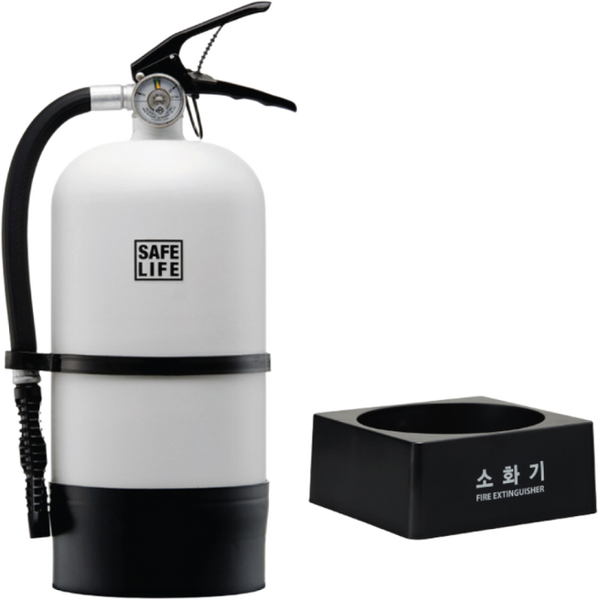 세이프라이프 Z33 ABC 분말소화기 3.3kg +받침대 SET, 1개, 화이트