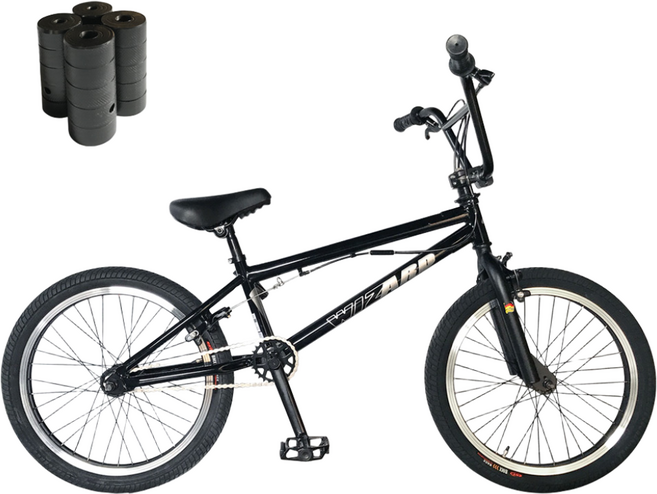[지멘스자전거]BMX 가벼운 크로몰리 차체 선수용 자전거 위저드 20인치, 146cm, 1개, [미조립(공구없음)위저드20(블랙)발판있음