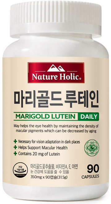네이처홀릭 마리골드 루테인 1병 90캡슐 3개월분, 90정, 1개
