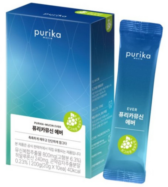 [본사공식몰] 퓨리카뮤신 에버 젤리 청포도맛, 10회분, 2박스