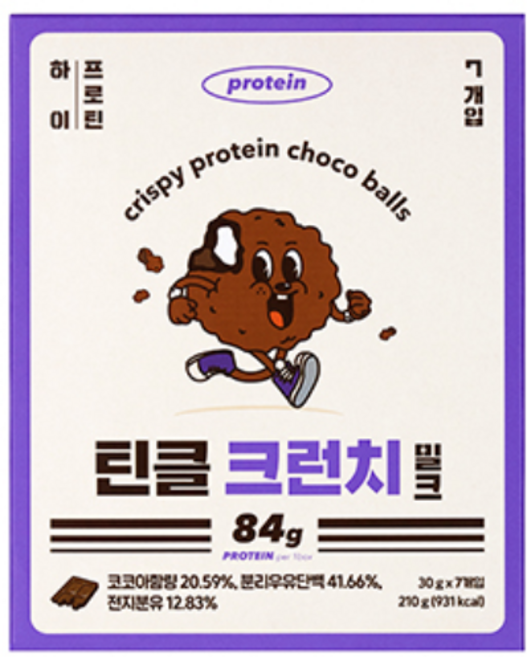 틴클 크런치 밀크, 7개입, 1박스, 210g