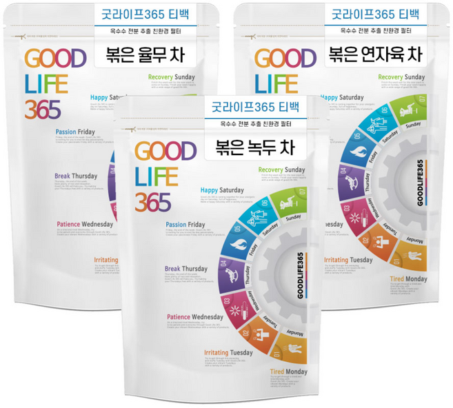굿라이프365 율무 녹두 연자육 삼각티백 각 50개입 간편키트 국산, 1세트