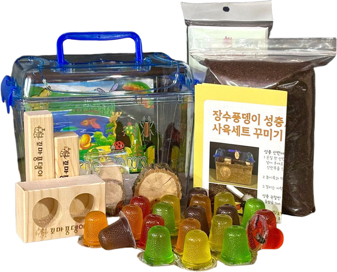 꼬마풍뎅이 장수풍뎅이 사슴벌레 사육세트 (곤충미포함), 04곤충사육 중형세트 (장수풍뎅이용), 1개