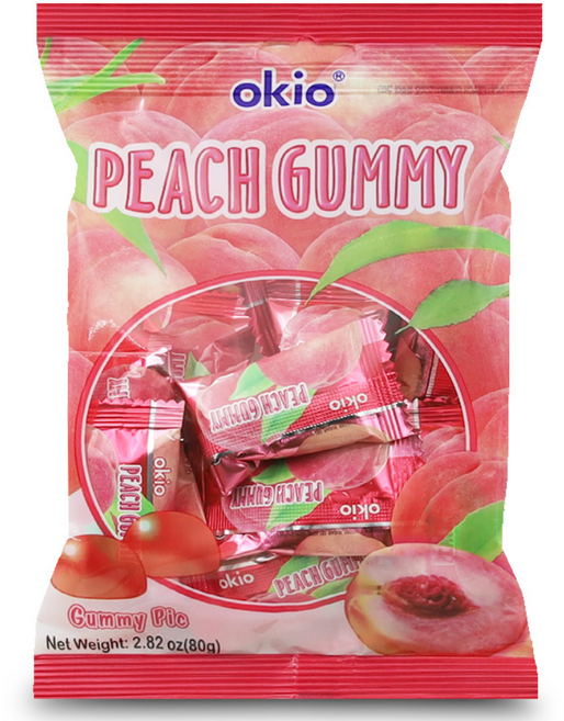 okio 복숭아구미 젤리, 80g, 1개