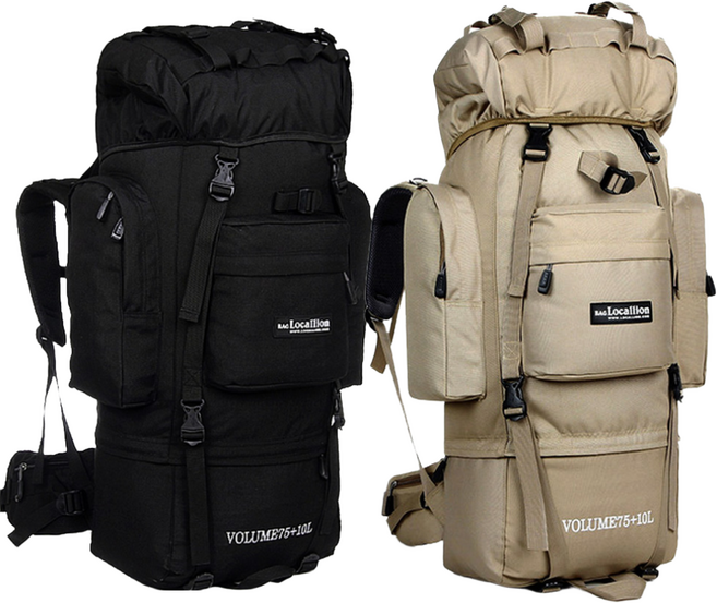 로컬라이언 등산가방 대용량85L 등산배낭 백패킹, 베이지