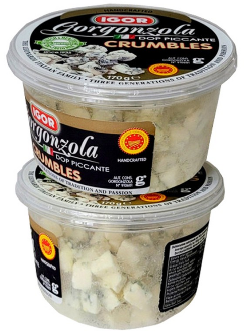 이고르 고르곤졸라 크럼블 치즈 아이스팩 추가포장 ( 한여름에는 추가 추천 ), 170g, 2개