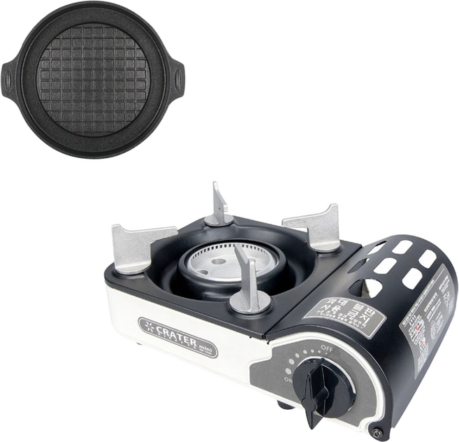 국산 미니 가스렌지 가스그릴 세트, 1개