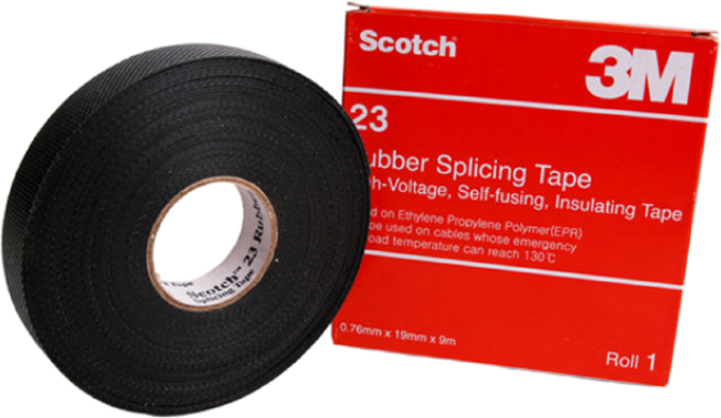 3M Scotch23 자기융착성 고무테이프 19mm, 흑색, 1개